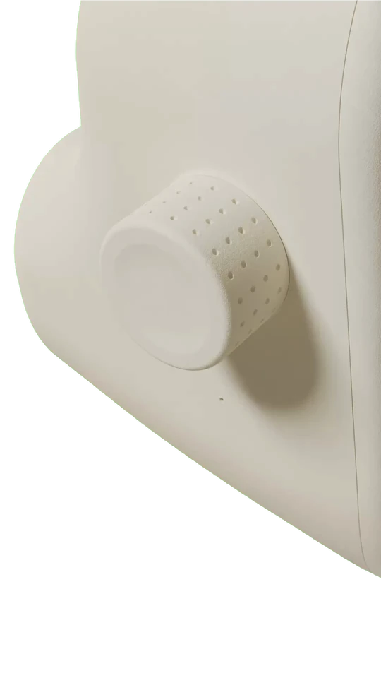 Close-up of Ato's perforated volume control
